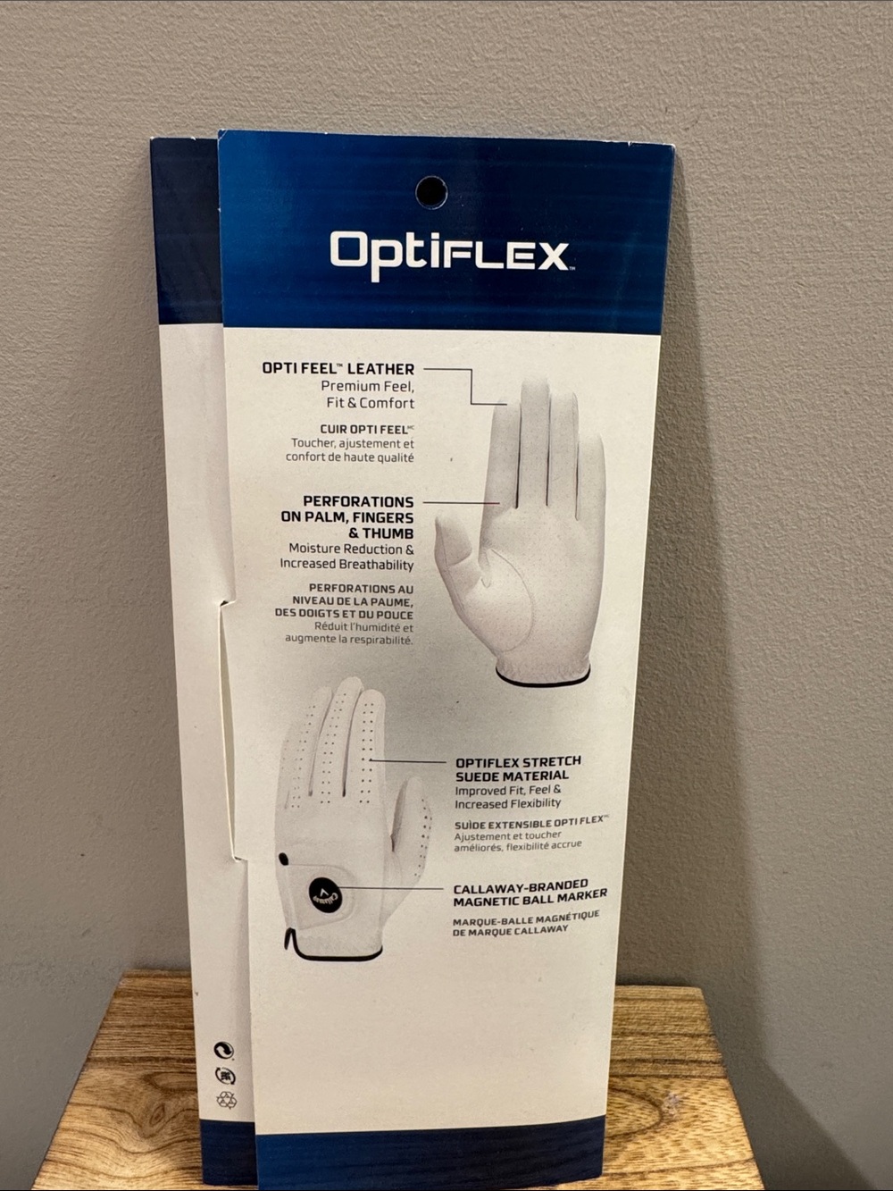 Callaway Optiflex Men's Golf Glove in White - Picture 2 of 2